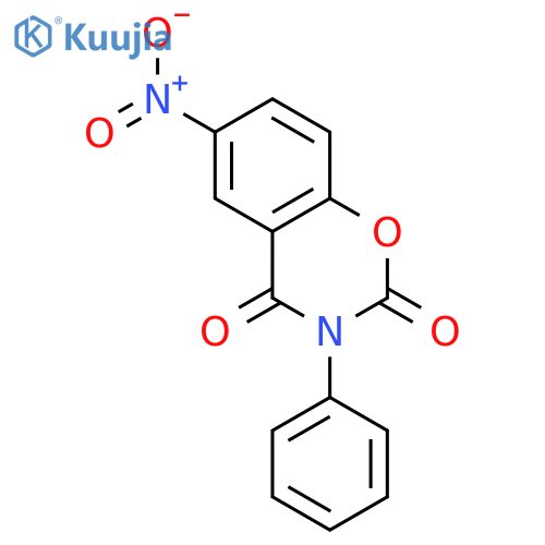 2H-1,3-BENZOXAZINE-2,4(3H)-DIONE, 6-NITRO-3-PHENYL- structure