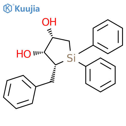 SILACYCLOPENTANE-3,4-DIOL, 1,1-DIPHENYL-2-(PHENYLMETHYL)-, (2R,3R,4S)- structure