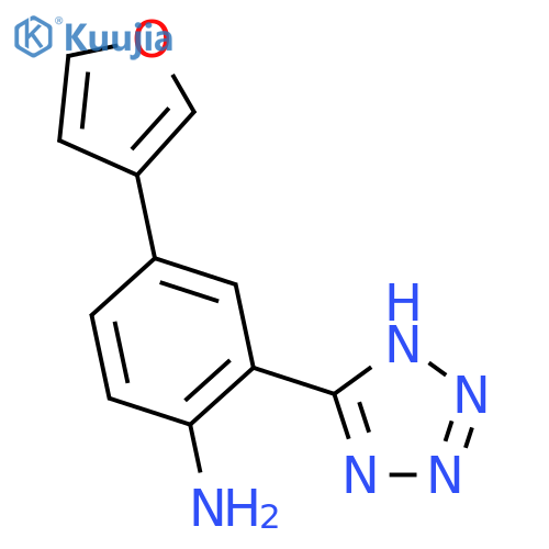 BENZENAMINE, 4-(3-FURANYL)-2-(1H-TETRAZOL-5-YL)- structure