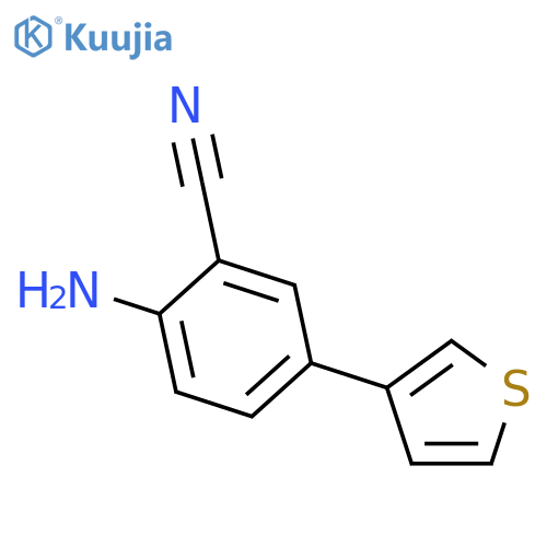 Benzonitrile, 2-amino-5-(3-thienyl)- structure
