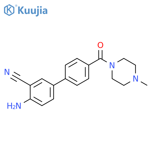 PIPERAZINE, 1-[(4'-AMINO-3'-CYANO[1,1'-BIPHENYL]-4-YL)CARBONYL]-4-METHYL- structure