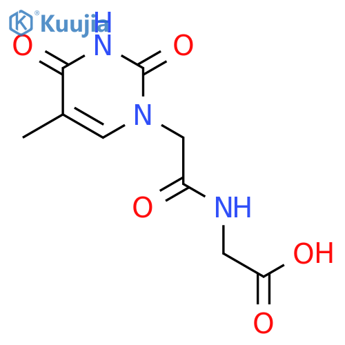 Glycine, N-[(3,4-dihydro-5-methyl-2,4-dioxo-1(2H)-pyrimidinyl)acetyl]- structure