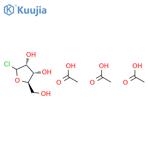 D-Ribofuranosyl chloride, triacetate structure