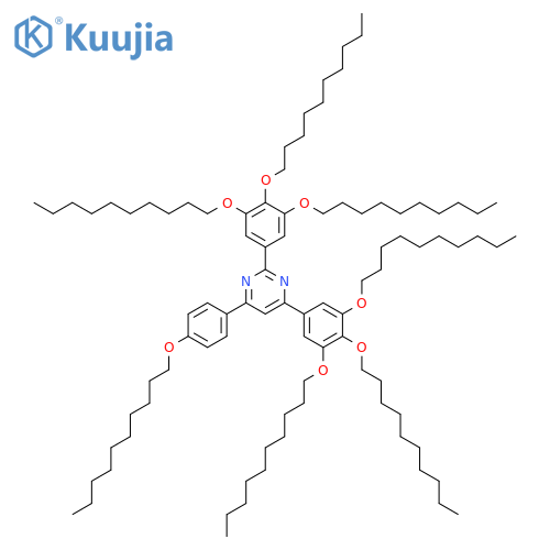Pyrimidine, 4-[4-(decyloxy)phenyl]-2,6-bis[3,4,5-tris(decyloxy)phenyl]- structure
