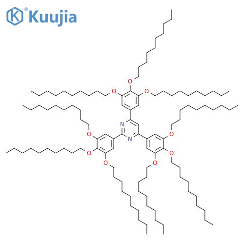 Pyrimidine, 2,4,6-tris[3,4,5-tris(decyloxy)phenyl]- structure