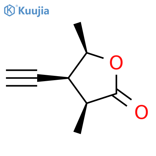 2(3H)-Furanone,4-ethynyldihydro-3,5-dimethyl-, (3S,4S,5R)- structure