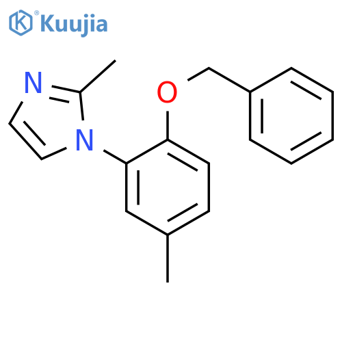 1H-Imidazole, 2-methyl-1-[5-methyl-2-(phenylmethoxy)phenyl]- structure