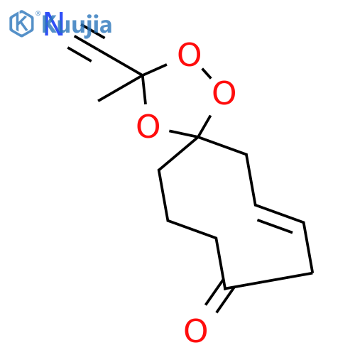 1,2,4-TRIOXASPIRO[4.8]TRIDEC-7-ENE-3-CARBONITRILE, 3-METHYL-10-OXO- structure