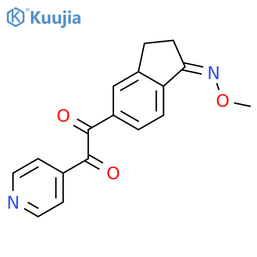 1-(1-(Methoxyimino)-2,3-dihydro-1H-inden-5-yl)-2-(pyridin-4-yl)ethane-1,2-dione structure