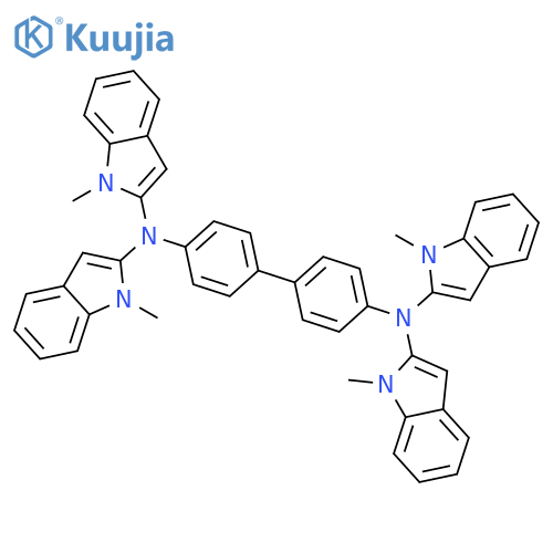[1,1'-Biphenyl]-4,4'-diamine, N,N,N',N'-tetrakis(1-methyl-1H-indol-2-yl)- structure