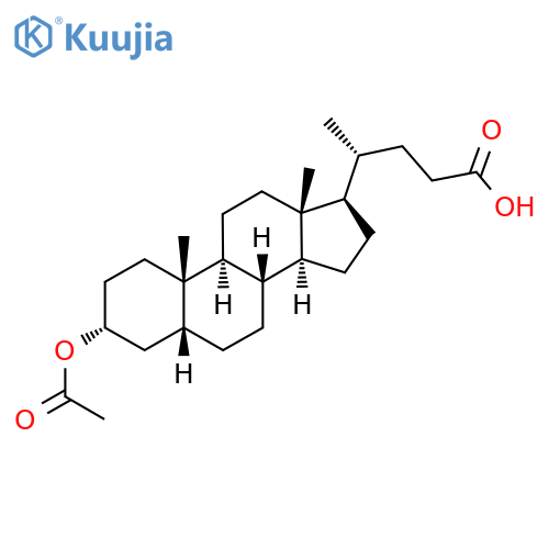 Cholan-24-oic acid,3-(acetyloxy)-, (3a,5b)- structure