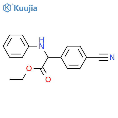 Ethyl 2-(4-cyanophenyl)-2-(phenylamino)acetate structure