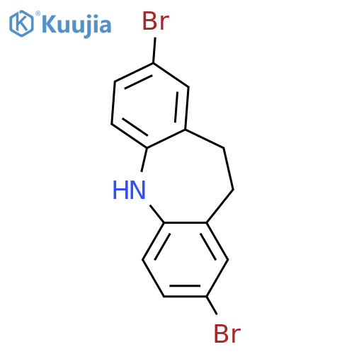 5H-Dibenz[b,f]azepine, 2,8-dibromo-10,11-dihydro- structure
