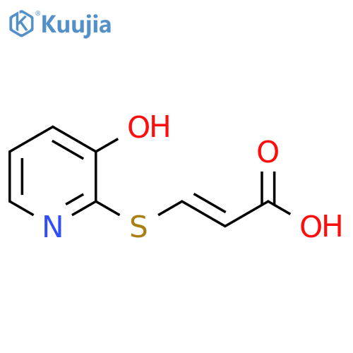2-Propenoicacid,3-[(3-hydroxy-2-pyridinyl)thio]-,(E)-(9CI) structure
