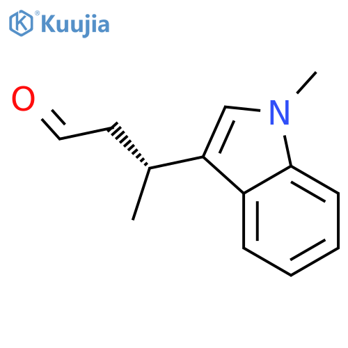 1H-Indole-3-propanal, b,1-dimethyl-, (bR)- structure