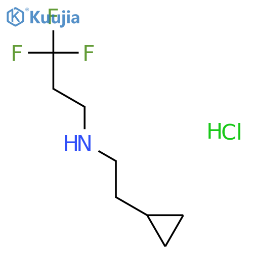 Cyclopropaneethanamine, N-(3,3,3-trifluoropropyl)-, hydrochloride structure