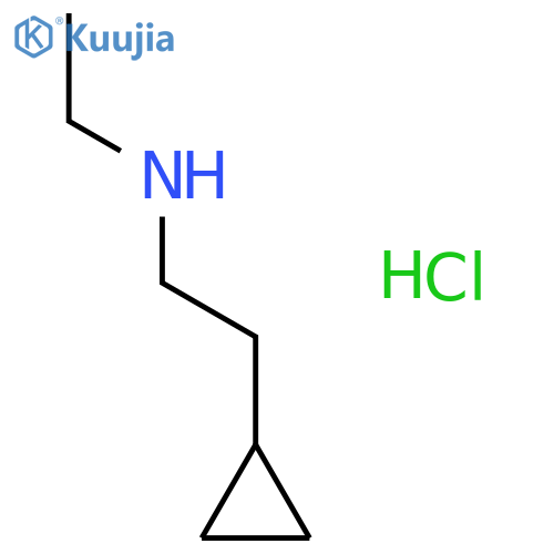 Cyclopropaneethanamine, N-ethyl-, hydrochloride structure