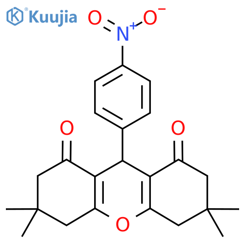 3,3,6,6-Tetramethyl-9-(4-nitrophenyl)-3,4,5,6,7,9-hexahydro-1H-xanthene-1,8(2H)-dione structure