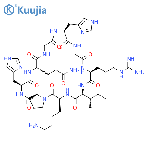CYCLO(L-ARGINYL-L-ISOLEUCYL-L-LYSYL-L-PROLYL-L-HISTIDYL-L-GLUTAMINYLGLYCYL-L-HISTIDYLGLYCYL) structure