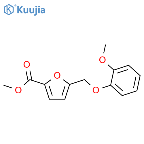 5-(2-Methoxy-phenoxymethyl)-furan-2-carboxylic acid methyl ester structure
