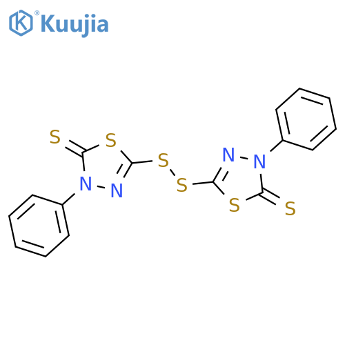 1,3,4-Thiadiazole-2(3H)-thione, 5,5'-dithiobis[3-phenyl- structure