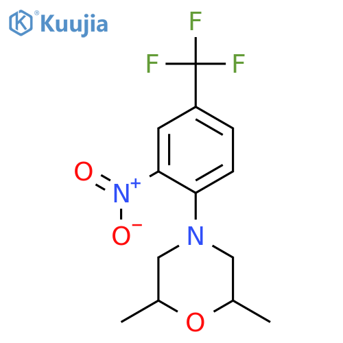 2,6-Dimethyl-4-(2-nitro-4-(trifluoromethyl)phenyl)morpholine structure