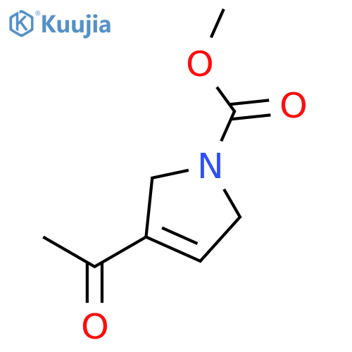 1H-Pyrrole-1-carboxylicacid, 3-acetyl-2,5-dihydro-, methyl ester structure