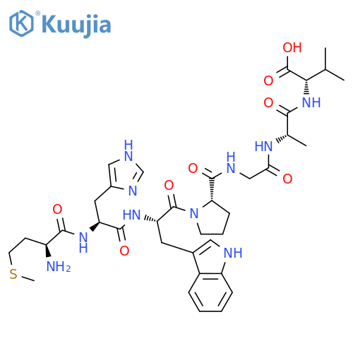 L-VALINE, L-METHIONYL-L-HISTIDYL-L-TRYPTOPHYL-L-PROLYLGLYCYL-L-ALANYL- structure