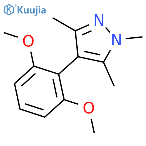 1H-PYRAZOLE, 4-(2,6-DIMETHOXYPHENYL)-1,3,5-TRIMETHYL- structure