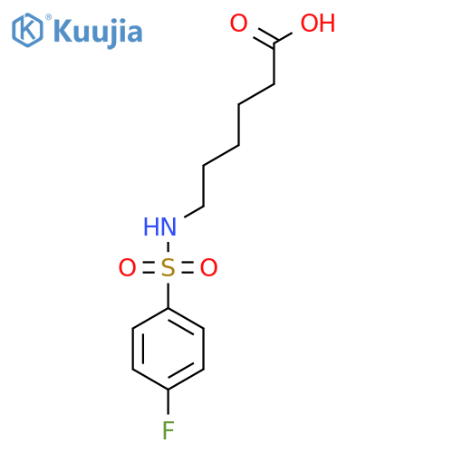 6-[(4-fluorophenyl)sulfonylamino]hexanoic Acid structure