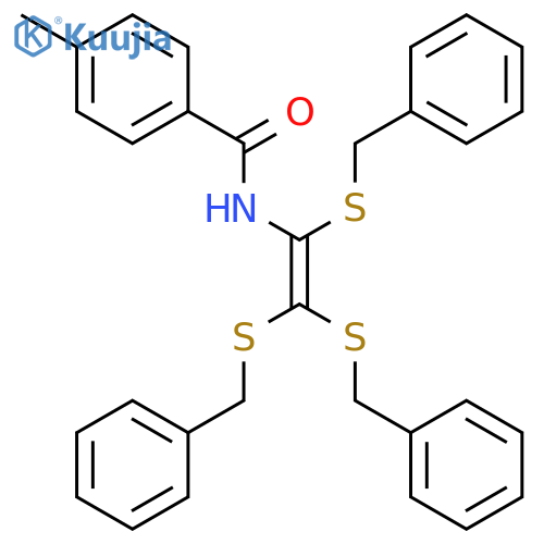 BENZAMIDE, 4-METHYL-N-[TRIS[(PHENYLMETHYL)THIO]ETHENYL]- structure