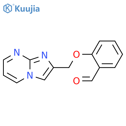 2-({imidazo1,2-apyrimidin-2-yl}methoxy)benzaldehyde structure