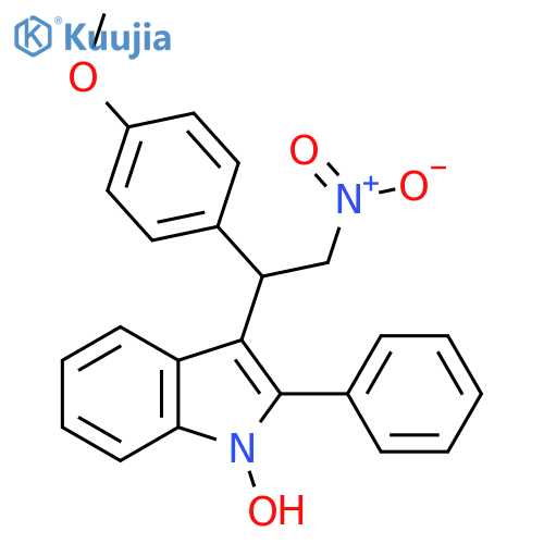 3-[1-(4-Methoxyphenyl)-2-nitroethyl]-2-phenylindol-1-ol structure