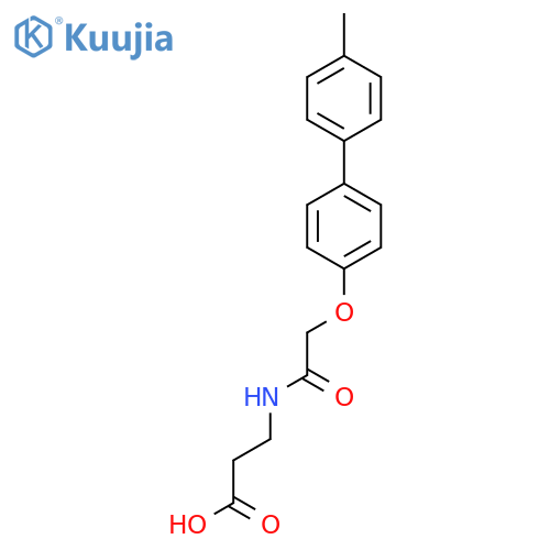 3-2-({4'-methyl-1,1'-biphenyl-4-yl}oxy)acetamidopropanoic acid structure