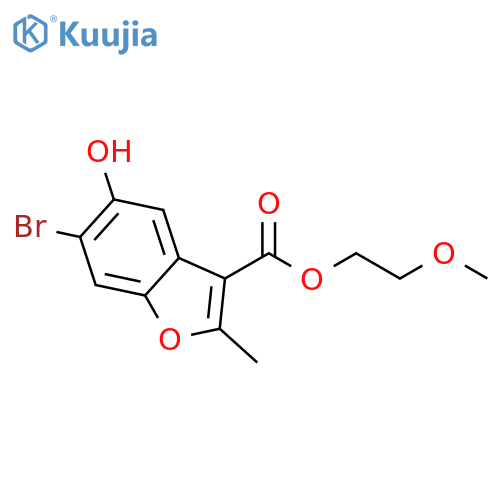 2-methoxyethyl 6-bromo-5-hydroxy-2-methyl-1-benzofuran-3-carboxylate structure