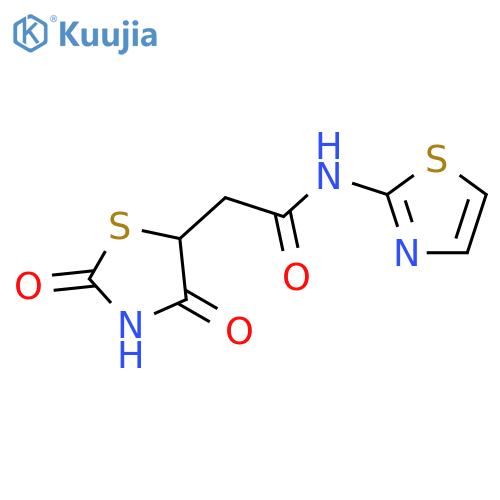 5-Thiazolidineacetamide, 2,4-dioxo-N-2-thiazolyl- structure