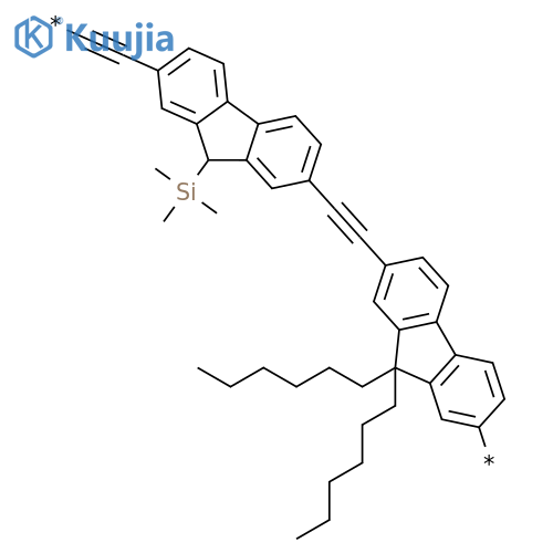 POLY[(9,9-DIHEXYL-9H-FLUORENE-2,7-DIYL)-1,2-ETHYNEDIYL[9-(TRIMETHYLSILYL)-9H-FLUORENE-2,7-DIYL]-1,2-ETHYNEDIYL] structure