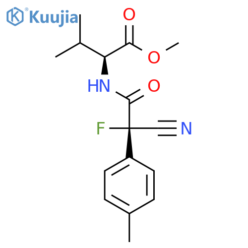 L-Valine, N-[(2S)-cyanofluoro(4-methylphenyl)acetyl]-, methyl ester structure