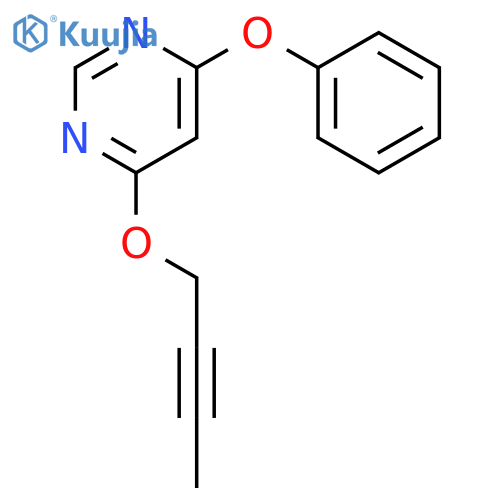 PYRIMIDINE, 4-(2-BUTYNYLOXY)-6-PHENOXY- structure
