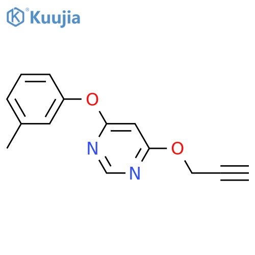 PYRIMIDINE, 4-(3-METHYLPHENOXY)-6-(2-PROPYNYLOXY)- structure