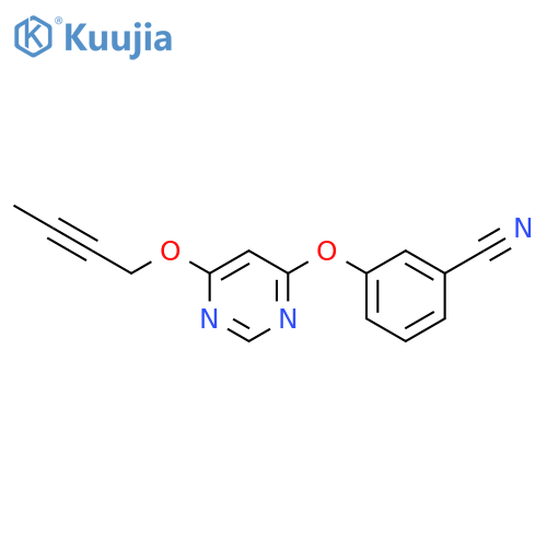 Benzonitrile, 3-[[6-(2-butynyloxy)-4-pyrimidinyl]oxy]- structure