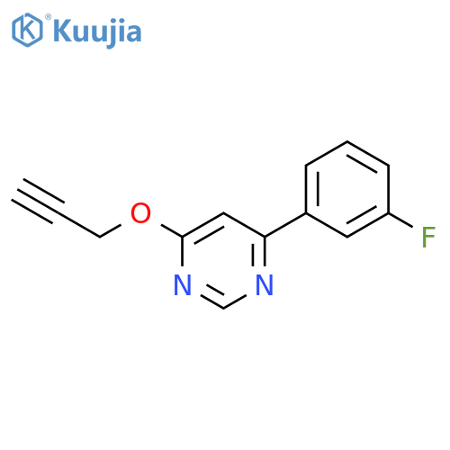 PYRIMIDINE, 4-(3-FLUOROPHENYL)-6-(2-PROPYNYLOXY)- structure