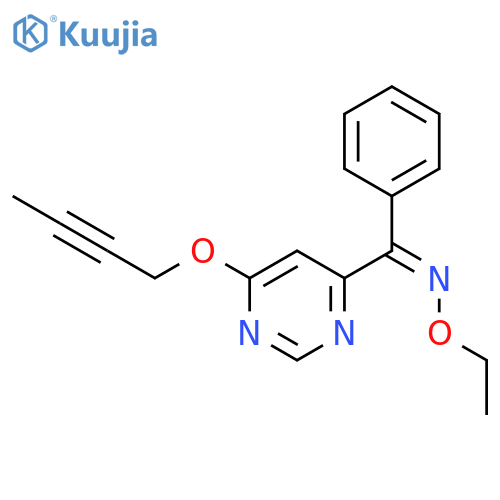 Methanone, [6-(2-butynyloxy)-4-pyrimidinyl]phenyl-, O-ethyloxime, (1Z)- structure