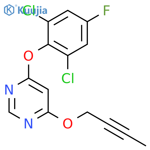 Pyrimidine, 4-(2-butynyloxy)-6-(2,6-dichloro-4-fluorophenoxy)- structure