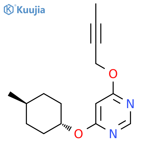 Pyrimidine, 4-(2-butynyloxy)-6-[(trans-4-methylcyclohexyl)oxy]- structure