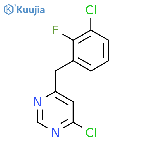 PYRIMIDINE, 4-CHLORO-6-[(3-CHLORO-2-FLUOROPHENYL)METHYL]- structure