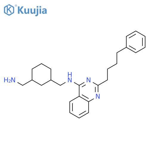1,3-Cyclohexanedimethanamine, N-[2-(4-phenylbutyl)-4-quinazolinyl]- structure