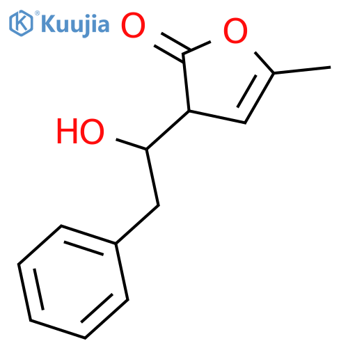 2(3H)-FURANONE, 3-(1-HYDROXY-2-PHENYLETHYL)-5-METHYL- structure