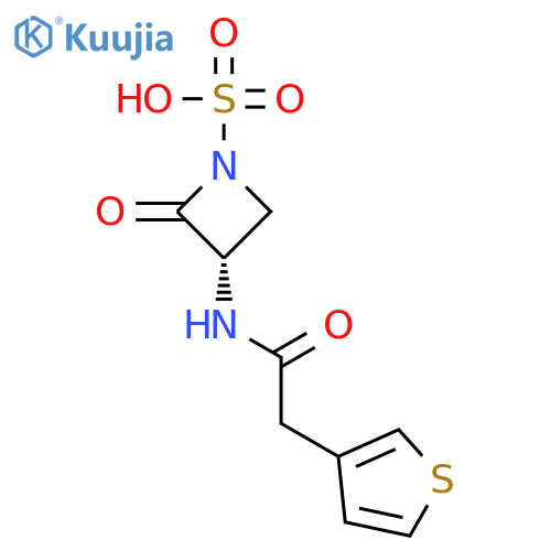 1-Azetidinesulfonic acid, 2-oxo-3-[(3-thienylacetyl)amino]-, (3S)- structure