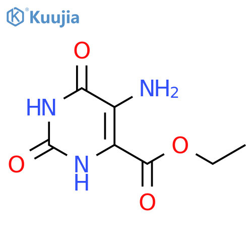 4-Pyrimidinecarboxylic acid, 5-amino-1,2,3,6-tetrahydro-2,6-dioxo-, ethyl ester structure